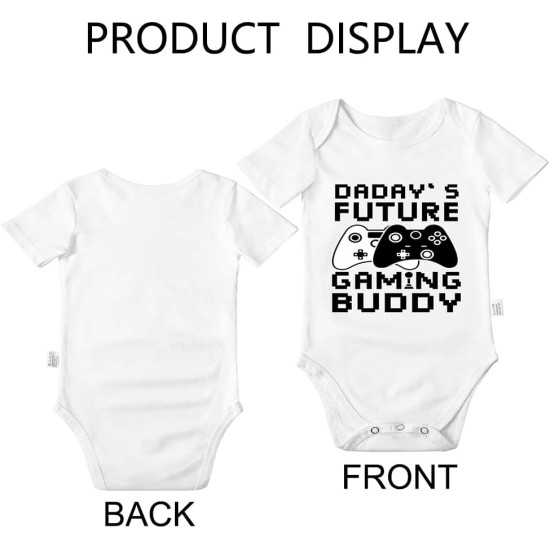 Daday's Future Gaming Buddy Bodys, lustige Babykleidung, niedliche Strampler-Outfits aus Baumwolle für Jungen und Mädchen, 0–24 Monate Daday's Future Gaming Buddy Bodys, lustige Babykleidung, niedliche Strampler-Outfits aus Baumwolle für Jungen und Mädchen, 0–24 Monate
