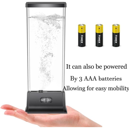 COLORLIFE Elektrische Quallenbecken-Tischlampe mit farbwechselndem Licht, Geschenk für Kinder, Männer und Frauen, Heimdeko für Zimmer, Stimmungslicht zum Entspannen (schwarz)