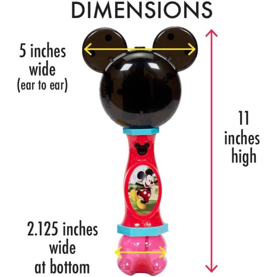 Little Kids Disney Mickey Mouse Licht- und Soundmusik-Blasenstab, inklusive Blasenlösung, Multi (20511)