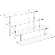 4-stufiger Acryl-Parfüm-Organizer-Ständer, transparente Präsentationsständer für Parfüm, Köln, Kosmetik, Hautpflege, Funko POP, Dessert-Display, Cupcake-Ständer