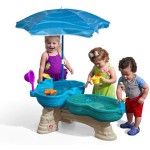Schritt 2 Spill & Splash Seaway-Wassertisch für Kinder, zweistufiger Wasser-Sensortisch für Kinder im Freien mit Regenschirm, ab 1,5 Jahren, 11-teiliges Wasserspielzeugzubehör Schritt 2 Spill & Splash Seaway-Wassertisch für Kinder, zweistufiger Wasser-Sensortisch für Kinder im Freien mit Regenschirm, ab 1,5 Jahren, 11-teiliges Wasserspielzeugzubehör