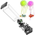 COLORLIFE Elektrische Quallenbecken-Tischlampe mit farbwechselndem Licht, Geschenk für Kinder, Männer und Frauen, Heimdeko für Zimmer, Stimmungslicht zum Entspannen (schwarz)