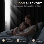 Joydeco Verdunkelungsvorhänge für Schlafzimmer, Verdunkelungsvorhänge, 243 cm lang, 2 Paneele, lange schwarze Vorhänge mit Stangentasche auf der Rückseite, raumverdunkelnde, geräuschreduzierende und faltenfreie Vorhänge für Wohnzimmerfenster