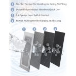 MontVoo-Badezimmerteppich, rutschfest, super saugfähig, schmutzabweisend, schnell trocknend, dünner Badteppich, Badematten für Badezimmer, Boden, Badewanne, Waschtisch, Badematte, Badvorleger, pflegeleicht, 43,2 x 68,6 cm, Grau MontVoo-Badezimmerteppich, rutschfest, super saugfähig, schmutzabweisend, schnell trocknend, dünner Badteppich, Badematten für Badezimmer, Boden, Badewanne, Waschtisch, Badematte, Badvorleger, pflegeleicht, 43,2 x 68,6 cm, Grau