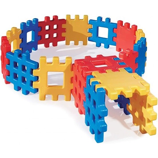 Little Tikes Big Waffelblock-Set – 18 Stück, Blau/Rot/Gelb Little Tikes Big Waffelblock-Set – 18 Stück, Blau/Rot/Gelb