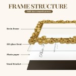 Cuspin 5x7 Bilderrahmen, Vintage-verzierter goldfarbener Harzrahmen mit Glasfront, Ginkgoblatt-strukturierter Fotorahmen zum Aufhängen an der Wand oder als Tischdekoration, Retro-Design-Heimdekor-Geschenk Cuspin 5x7 Bilderrahmen, Vintage-verzierter goldfarbener Harzrahmen mit Glasfront, Ginkgoblatt-strukturierter Fotorahmen zum Aufhängen an der Wand oder als Tischdekoration, Retro-Design-Heimdekor-Geschenk