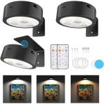 3er-Pack Bilderleuchten für die Wand, wiederaufladbare batteriebetriebene Wandleuchten, Bilderrahmenleuchten mit 3 Beleuchtungsmodi, kabellose magnetische Malleuchte mit Fernbedienung und Timer (schwarz, 3er-Pack) 3er-Pack Bilderleuchten für die Wand, wiederaufladbare batteriebetriebene Wandleuchten, Bilderrahmenleuchten mit 3 Beleuchtungsmodi, kabellose magnetische Malleuchte mit Fernbedienung und Timer (schwarz, 3er-Pack)