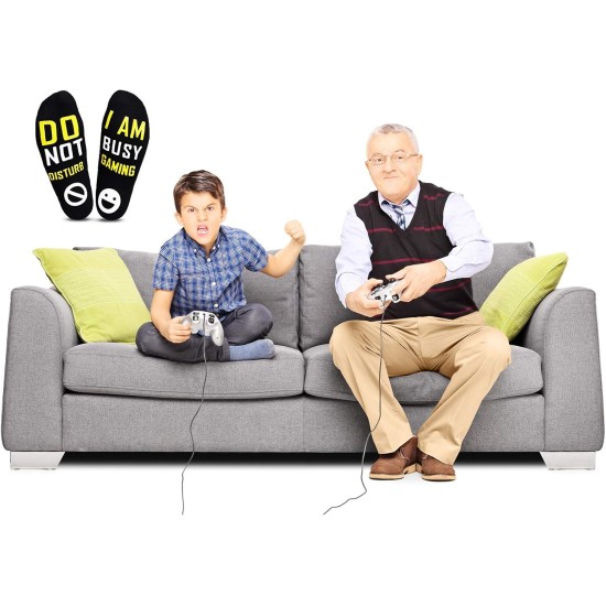 „Do Not Disturb I'm Busy“-Gaming-Socken. Neuartige Gamer-Socken mit Griff für die meisten Menschen „Do Not Disturb I'm Busy“-Gaming-Socken. Neuartige Gamer-Socken mit Griff für die meisten Menschen