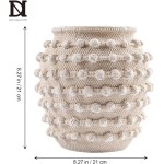 DN DECONATION Beige rustikale Bauernvase, 20,8 cm große strukturierte Boho-Vase für Heimdekoration, dekorative Blumenvasen aus Zement mit Seilknoten für Wohnzimmer, Tischaufsatz, Regal, Kaminsims-Dekoration DN DECONATION Beige rustikale Bauernvase, 20,8 cm große strukturierte Boho-Vase für Heimdekoration, dekorative Blumenvasen aus Zement mit Seilknoten für Wohnzimmer, Tischaufsatz, Regal, Kaminsims-Dekoration