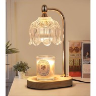 Candle Warmer Lamp with Timer and Dimmer,Electric Gold Light Gifts for Women Melt Wax Warmer Lamp with 2 Bulbs for Candle Jars House Warming New Home Decor Bedroom