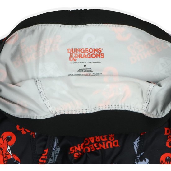 INTIMO Dungeons and Dragons Herren-Boxershorts mit D20-Würfel- und D&D-Logo für Erwachsene, lange Beinunterwäsche INTIMO Dungeons and Dragons Herren-Boxershorts mit D20-Würfel- und D&D-Logo für Erwachsene, lange Beinunterwäsche