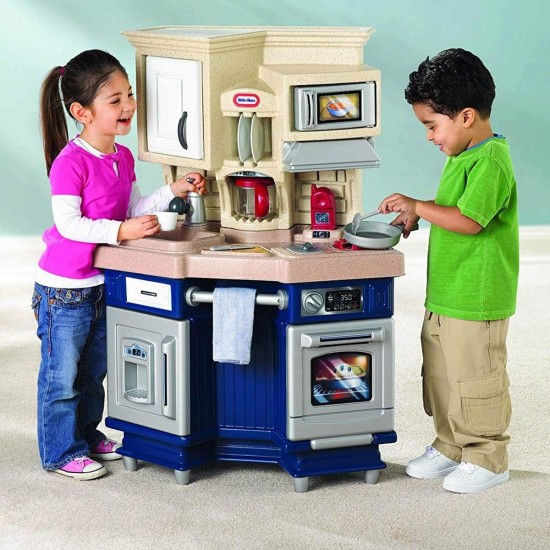 Little Tikes Super Chef Kitchen Blau und Creme, 14,00 L x 28,00 B x 40,00 H Zoll Little Tikes Super Chef Kitchen Blau und Creme, 14,00 L x 28,00 B x 40,00 H Zoll