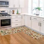 Artoid Mode Pilze Schmetterling Frühling Küchenmatten 2er-Set, Heimdekor-Küchenteppiche mit niedrigem Profil für den Boden – 17 x 29 und 17 x 47 Zoll