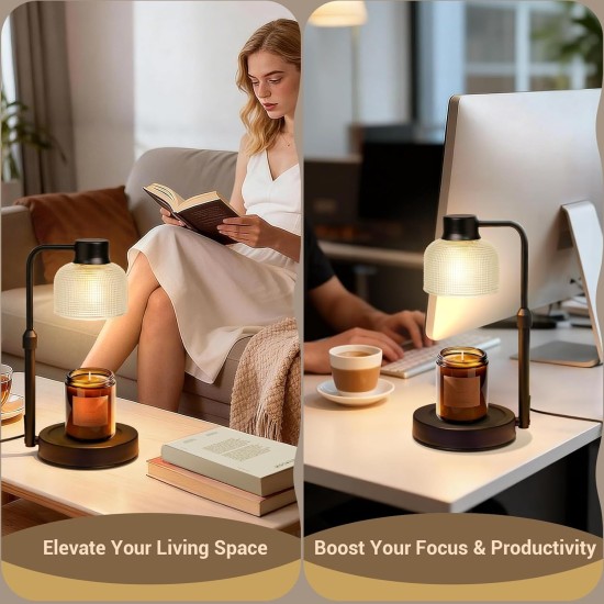 KLL Kerzenwärmerlampe mit Timer: Muttertagsgeschenke, Geburtstagsgeschenke für Frauen und Mütter – Einweihungsgeschenk, neue Heimdekoration – Wachsschmelzwärmer für Duftkerzen im Glas