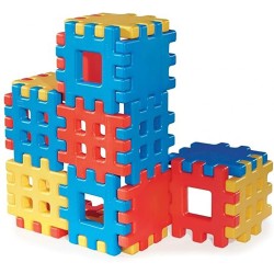 Little Tikes Big Waffelblock-Set – 18 Stück, Blau/Rot/Gelb