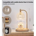 Kerzenwärmerlampe mit Timer und Dimmer, elektrisches Goldlicht, Geschenke für Frauen, Schmelzwachswärmerlampe mit 2 Glühbirnen für Kerzengläser, Einweihungsparty, neue Heimdekoration, Schlafzimmer
