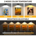 3er-Pack Bilderleuchten für die Wand, wiederaufladbare batteriebetriebene Wandleuchten, Bilderrahmenleuchten mit 3 Beleuchtungsmodi, kabellose magnetische Malleuchte mit Fernbedienung und Timer (schwarz, 3er-Pack) 3er-Pack Bilderleuchten für die Wand, wiederaufladbare batteriebetriebene Wandleuchten, Bilderrahmenleuchten mit 3 Beleuchtungsmodi, kabellose magnetische Malleuchte mit Fernbedienung und Timer (schwarz, 3er-Pack)