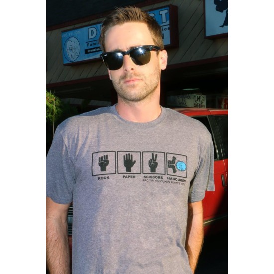 Herren Rock Paper Scissors Hadouken T-Shirt Lustiges Video-Gamer-Nerdy-Grafik-T-Shirt Herren Rock Paper Scissors Hadouken T-Shirt Lustiges Video-Gamer-Nerdy-Grafik-T-Shirt