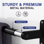 Mattschwarzer Handtuchhalter für Badezimmer – 61 cm rostfreier Handtuchhalter, stabile Handtuchstange zur Wandmontage, platzsparender Handtuchhalter, Badezimmer-Accessoires, Heimdekoration, Essentials für die Wohnung