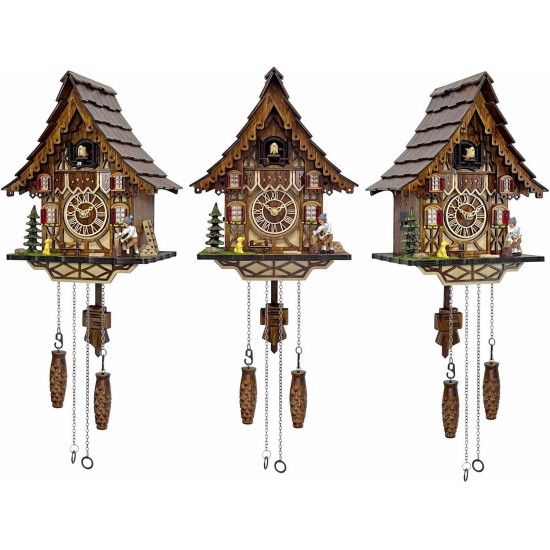 Kuckucksuhr für Wandkunst: 12 Melodien, Lautstärkeregelung, Nachtmodus, Deutschland-Stil, Schwarzwald-Retro, traditionelle handgefertigte Holzhaus-Heimdekoration, Geschenke für die Familie (22,1 x 58,4 cm) Kuckucksuhr für Wandkunst: 12 Melodien, Lautstärkeregelung, Nachtmodus, Deutschland-Stil, Schwarzwald-Retro, traditionelle handgefertigte Holzhaus-Heimdekoration, Geschenke für die Familie (22,1 x 58,4 cm)