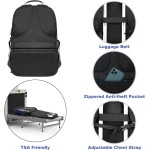 Z-MGKISS Gaming Laptop Travel Backpack Fits 18.4"-19" Laptops, Extra Large TSA Carry On Bag, College Business Work Mens Backpack, Blue