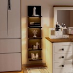 Homaterial 5-stufiges Wandregal, schwarze moderne vertikale Lack-Wandregale mit Licht, Wandhalterung, schwebende Säule, Heimdekor-Regale für Schlafzimmer, Wohnzimmer, Schminktisch-Aufbewahrungsdisplay Homaterial 5-stufiges Wandregal, schwarze moderne vertikale Lack-Wandregale mit Licht, Wandhalterung, schwebende Säule, Heimdekor-Regale für Schlafzimmer, Wohnzimmer, Schminktisch-Aufbewahrungsdisplay