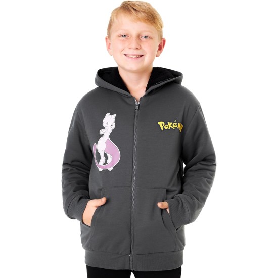 Pokemon Sherpa-Fleece-Hoodie für Jungen, Teenager, Alter 7–14, Kapuzen-Sweatshirt mit Reißverschluss, warme Hoodies, Anime-Geschenke für Jungen Pokemon Sherpa-Fleece-Hoodie für Jungen, Teenager, Alter 7–14, Kapuzen-Sweatshirt mit Reißverschluss, warme Hoodies, Anime-Geschenke für Jungen