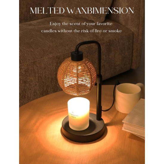 Kerzenwärmerlampe mit Timer, dimmbar, natürliches Weben, elektrische Boho-Kerzenlampe, Wachswärmerlampe für Muttertagsgeschenke für Mama, Einweihungsgeschenke, neue Heimdekoration Kerzenwärmerlampe mit Timer, dimmbar, natürliches Weben, elektrische Boho-Kerzenlampe, Wachswärmerlampe für Muttertagsgeschenke für Mama, Einweihungsgeschenke, neue Heimdekoration