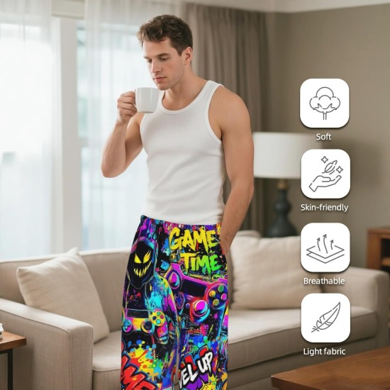 Herren-Pyjama-Hose, Nachtwäsche, ultraleicht, weich, Pyjama-Hose, Schlaf-Lounge, lange Hose mit Kordelzugtaschen Herren-Pyjama-Hose, Nachtwäsche, ultraleicht, weich, Pyjama-Hose, Schlaf-Lounge, lange Hose mit Kordelzugtaschen