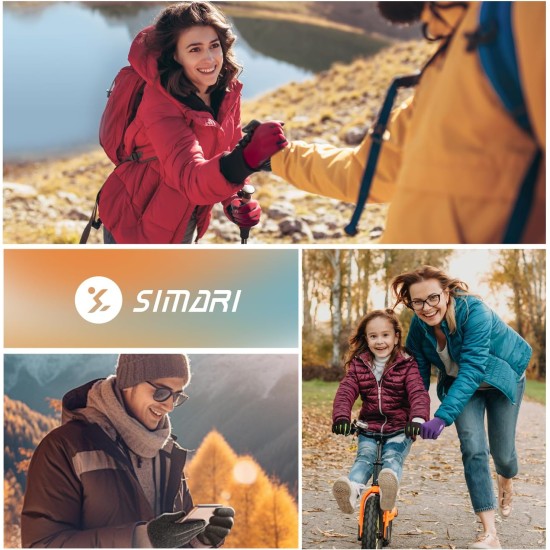 SIMARI Winterhandschuhe für Damen und Herren, Ski- und Schneehandschuhe, Innenfutter, warm, Touchscreen, Anzug zum Laufen, Radfahren, Radfahren, Wandern, Fahren, Spazierengehen, Tippen, Arbeiten im Gefrierschrank, Sport, Fußball, Schießen, Spielen 102