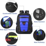Z-MGKISS Gaming Laptop Travel Backpack Fits 18.4"-19" Laptops, Extra Large TSA Carry On Bag, College Business Work Mens Backpack, Blue