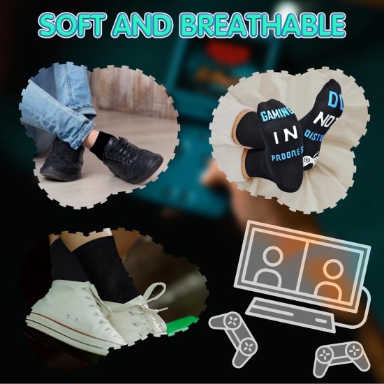 Weihnachtsstrumpffüller, Gaming-Socken – lustige Gaming-Geschenke für Teenager, Jungen, Männer, Geburtstagsgeschenke für Frauen, Ihn, Gamer-Socken Weihnachtsstrumpffüller, Gaming-Socken – lustige Gaming-Geschenke für Teenager, Jungen, Männer, Geburtstagsgeschenke für Frauen, Ihn, Gamer-Socken