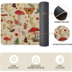 Artoid Mode Pilze Schmetterling Frühling Küchenmatten 2er-Set, Heimdekor-Küchenteppiche mit niedrigem Profil für den Boden – 17 x 29 und 17 x 47 Zoll