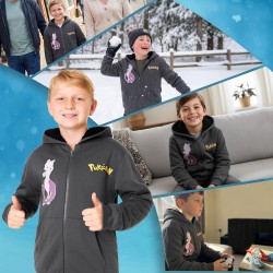 Pokemon Sherpa-Fleece-Hoodie für Jungen, Teenager, Alter 7–14, Kapuzen-Sweatshirt mit Reißverschluss, warme Hoodies, Anime-Geschenke für Jungen Pokemon Sherpa-Fleece-Hoodie für Jungen, Teenager, Alter 7–14, Kapuzen-Sweatshirt mit Reißverschluss, warme Hoodies, Anime-Geschenke für Jungen