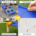 TOY Life Sitzsäcke werfen Karnevalsspiele, Cornhole, Outdoor-Spielzeug für Kinder im Alter von 4–8 Jahren, Hinterhofspiel für Sport und Outdoor-Spiele, Outdoor-Spielzeug für Kinder im Alter von 5–7 Jahren, Familien-Rasenhof-Spiele, Geburtstagsfeier, Gesch