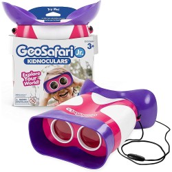 Pädagogische Einblicke GeoSafari Jr. Kidnoculars Rosa Fernglas für Kleinkinder und Kinder, Spielzeug für Jungen und Mädchen, Must-haves für das Klassenzimmer, ab 3 Jahren