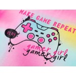 Tebbis Nachthemd für Teenager/kleine Mädchen – Sommer-Nachtwäsche mit kurzen Ärmeln, trendiges Batik-Nachthemd mit Spiralmuster, Pyjama, Größe 6–16