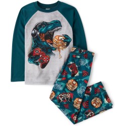 Das 2-teilige Pyjama-Set aus langärmeligem Oberteil und Hose von Children's Place für Jungen