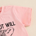 Sejardin Baby Mädchen Sommer Outfit Kleinkind Brief Drucken Kurzarm T Shirt Tops und Stretch Shorts 6 12 18 24M 2T Mädchen Kleidung