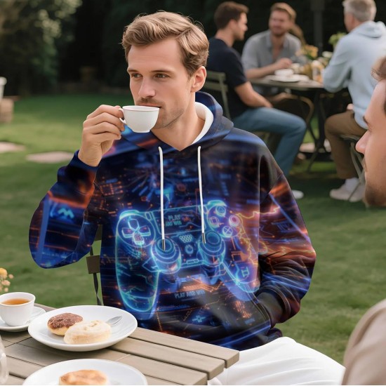 3D-gedruckter Kapuzenpullover, hochauflösende Grafik, bequeme und stilvolle, atmungsaktive Unisex-Stoffe, ideal für Freizeitkleidung