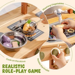 ROBOTIME Matschküche für Kinder im Freien – Outdoor-Matschküche aus Holz mit Spüle und Stauraum – Outdoor-Spielküche für Jungen und Mädchen ab 3 Jahren ROBOTIME Matschküche für Kinder im Freien – Outdoor-Matschküche aus Holz mit Spüle und Stauraum – Outdoor-Spielküche für Jungen und Mädchen ab 3 Jahren