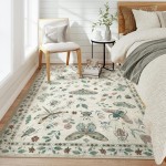 Lahome Waschbarer Teppich mit Insektenmuster, 12,7 x 17,8 cm, weiche Teppiche für Wohnzimmer, ultradünn, fusselfrei, moderner Schlafzimmerteppich, Überwurf, großer Teppich für Esszimmer, Kinderzimmer, Vionnet (1,5 x 17,8 cm, Beige) Lahome Waschbarer Teppich mit Insektenmuster, 12,7 x 17,8 cm, weiche Teppiche für Wohnzimmer, ultradünn, fusselfrei, moderner Schlafzimmerteppich, Überwurf, großer Teppich für Esszimmer, Kinderzimmer, Vionnet (1,5 x 17,8 cm, Beige)