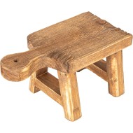 Creative Co-Op Kleiner Holzsockel mit Griff