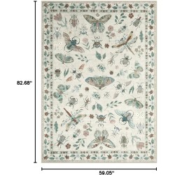 Lahome Waschbarer Teppich mit Insektenmuster, 12,7 x 17,8 cm, weiche Teppiche für Wohnzimmer, ultradünn, fusselfrei, moderner Schlafzimmerteppich, Überwurf, großer Teppich für Esszimmer, Kinderzimmer, Vionnet (1,5 x 17,8 cm, Beige) Lahome Waschbarer Teppich mit Insektenmuster, 12,7 x 17,8 cm, weiche Teppiche für Wohnzimmer, ultradünn, fusselfrei, moderner Schlafzimmerteppich, Überwurf, großer Teppich für Esszimmer, Kinderzimmer, Vionnet (1,5 x 17,8 cm, Beige)