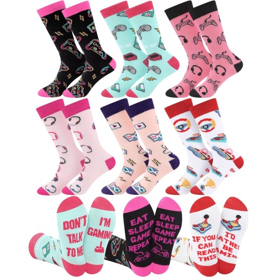 Liitrsh 6 Paar lustige Gamer-Socken für Teenager-Mädchen, neuartige Videospiel-Crew-Socken aus Baumwolle, Gaming-Geschenke, coole Gaming-Nacht-Accessoires für Frauen, Spieleliebhaber, Ostern, Abschlussfeier, Geburtstag, Spielzeit, Partygeschenke Liitrsh 6 Paar lustige Gamer-Socken für Teenager-Mädchen, neuartige Videospiel-Crew-Socken aus Baumwolle, Gaming-Geschenke, coole Gaming-Nacht-Accessoires für Frauen, Spieleliebhaber, Ostern, Abschlussfeier, Geburtstag, Spielzeit, Partygeschenke