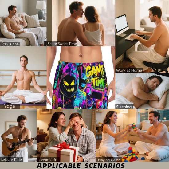 Herren-Pyjama-Hose, Nachtwäsche, ultraleicht, weich, Pyjama-Hose, Schlaf-Lounge, lange Hose mit Kordelzugtaschen Herren-Pyjama-Hose, Nachtwäsche, ultraleicht, weich, Pyjama-Hose, Schlaf-Lounge, lange Hose mit Kordelzugtaschen