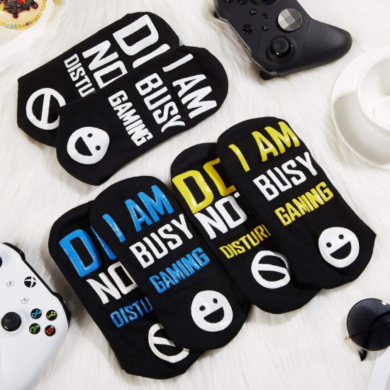 „Do Not Disturb I'm Busy“-Gaming-Socken. Neuartige Gamer-Socken mit Griff für die meisten Menschen „Do Not Disturb I'm Busy“-Gaming-Socken. Neuartige Gamer-Socken mit Griff für die meisten Menschen