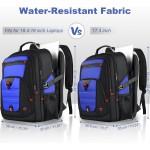Z-MGKISS Gaming Laptop Travel Backpack Fits 18.4"-19" Laptops, Extra Large TSA Carry On Bag, College Business Work Mens Backpack, Blue
