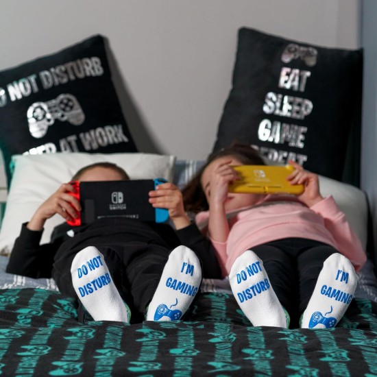 Neuheits-Gaming-Socken für Kinder im 2er-Pack – „Bitte nicht stören, ich spiele“-Multipack für Jungen und Mädchen im Alter von 10–14 Jahren