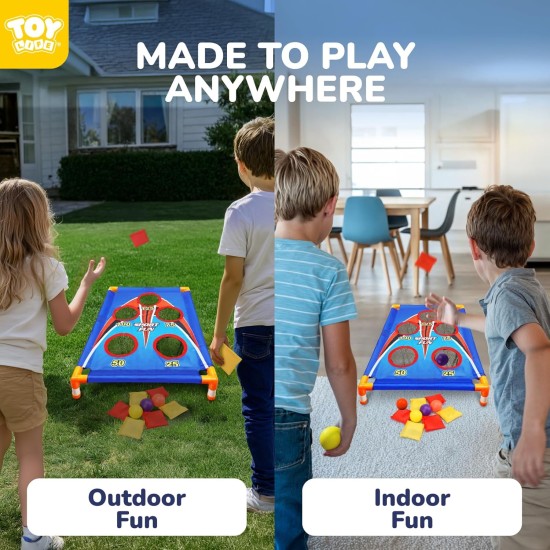 TOY Life Sitzsäcke werfen Karnevalsspiele, Cornhole, Outdoor-Spielzeug für Kinder im Alter von 4–8 Jahren, Hinterhofspiel für Sport und Outdoor-Spiele, Outdoor-Spielzeug für Kinder im Alter von 5–7 Jahren, Familien-Rasenhof-Spiele, Geburtstagsfeier, Gesch